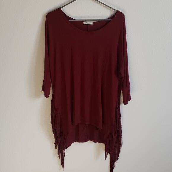 Promesa (Apricot Lane) Fringe Top - Picture 1 of 8